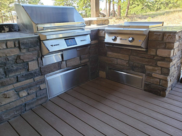 Custom barbecue island