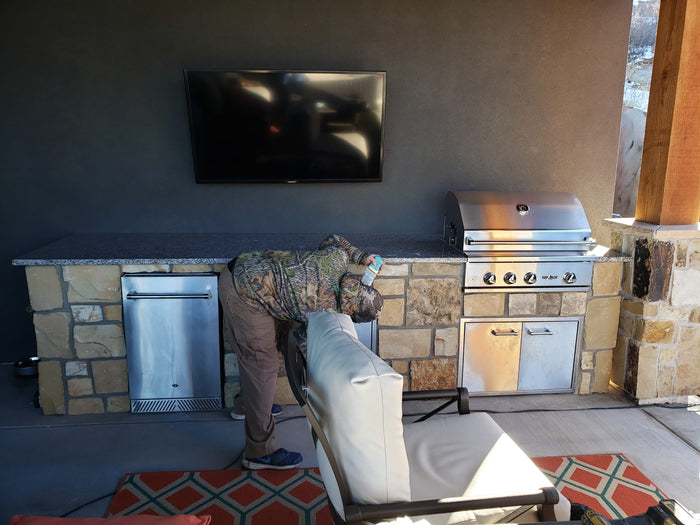 Custom BBQ island