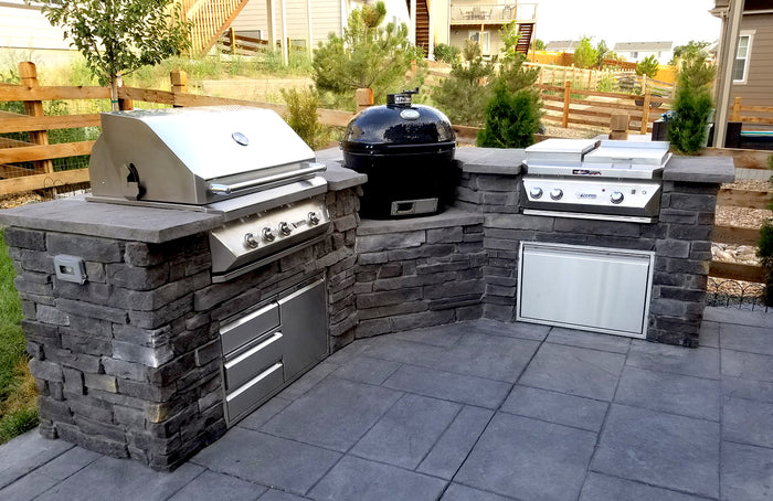 Custom barbecue island