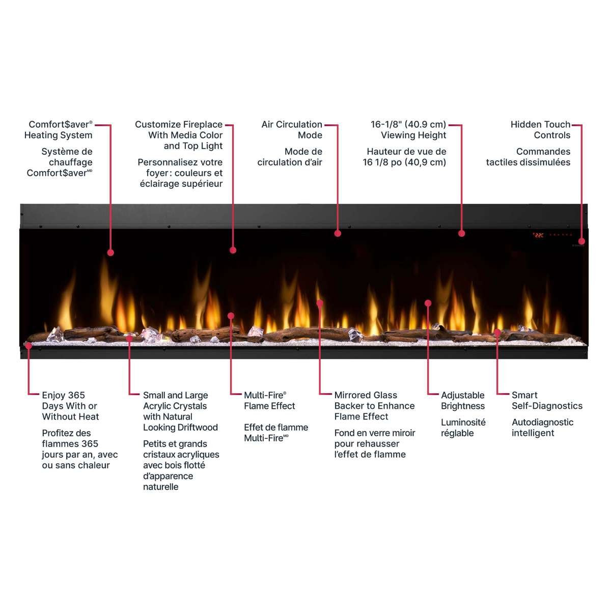 Dimplex IgniteXL Bold 88" Linear Fireplace