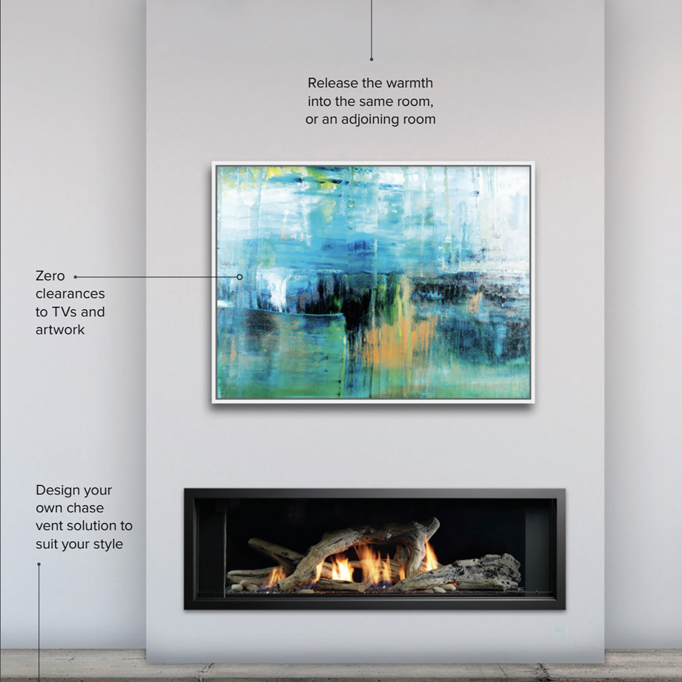 Marquis Enclave 60" Single Sided Gas Fireplace (Display Model)