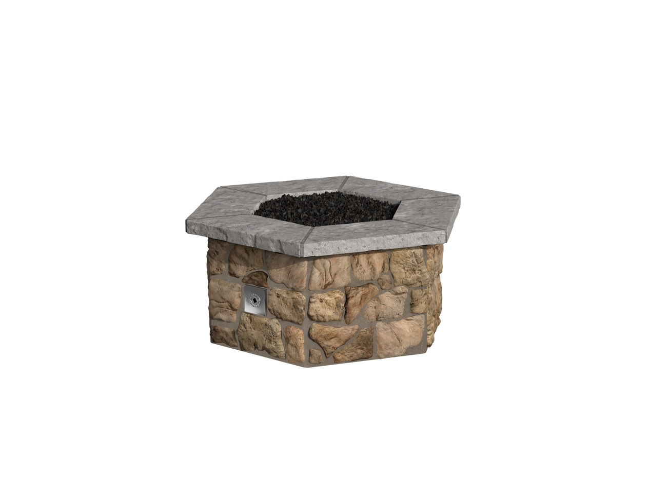 Buff Moss Rock / Grey Cap Stone