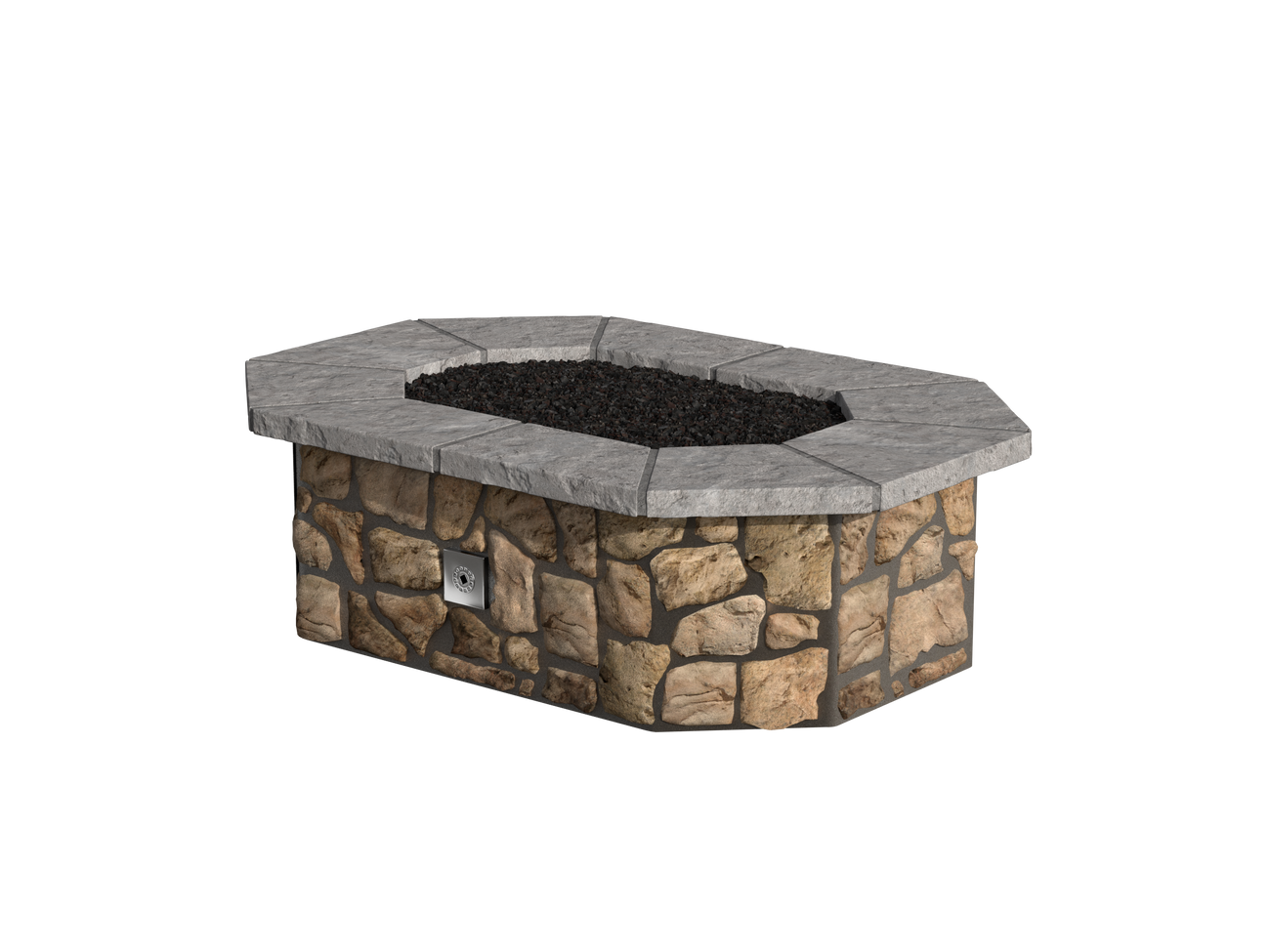 Buff Moss Rock / Grey Cap Stone