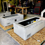 61" x 31" Rectangle Custom Stone Gas Fire Pit – Manual Match Light