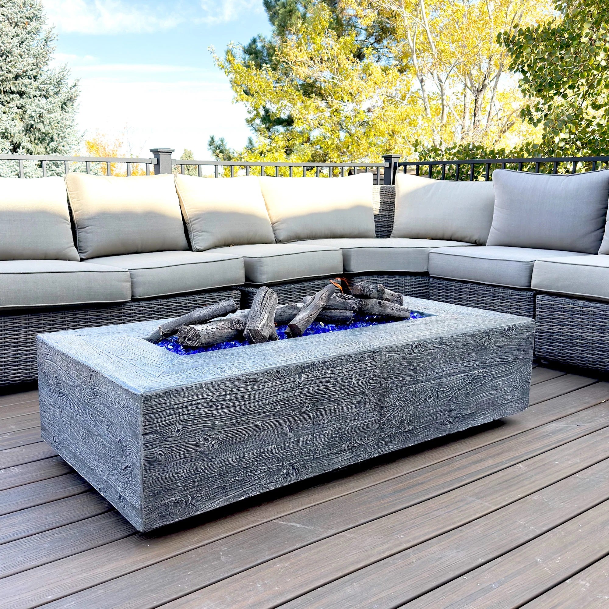 coronado wood grain fire pit