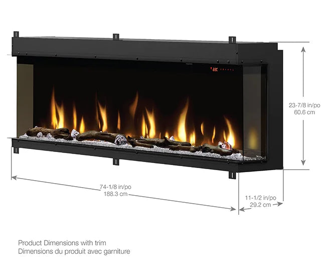 Dimplex IgniteXL Bold 74" Linear Fireplace