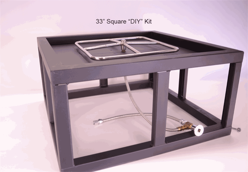 Custom Square Fire Pit Kit 33 With, Prefabricated Fire Pit Frames
