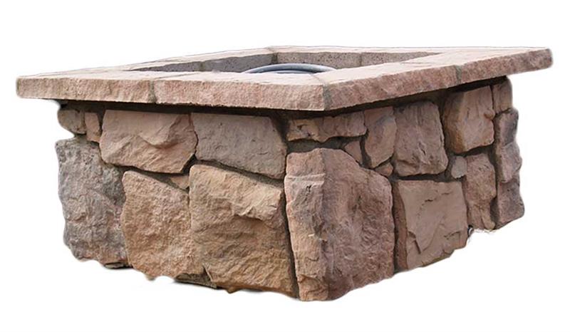 42 Square Custom Stone Gas Fire Pit, Fire Pit Clearance Lowe S