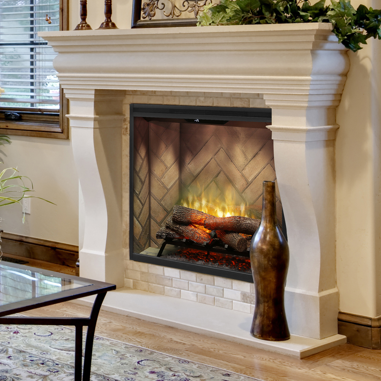 Electric Fireplace Wood SurroundTitle