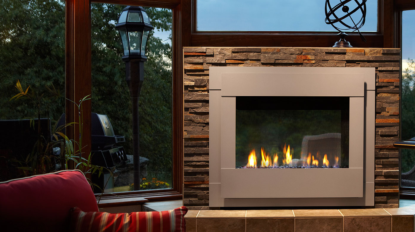 Majestic Twilight II Modern Indoor/Outdoor Vent Free Gas Fireplace