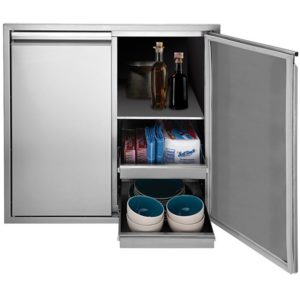 Twin-Eagles-36-Inch-Stainless-Steel-Water-Resistant-Enclosed-High-Dry-Storage-Cabinet-TEDS36T-B-Open