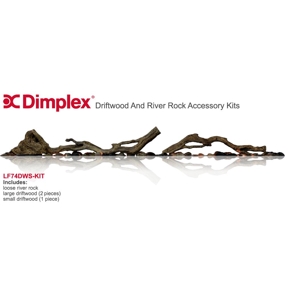 DIMPLEX LF74DWS-KIT Driftwood and Rocks for 74 Electric Fireplace